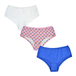 Tom Franks Shorts för flickor (paket med 3) 12-13 år Vita/Nav White/Navy/Pink 12-13 Years