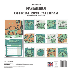 Star Wars: The Mandalorian 2023 Grogu Calendar One Size Grön/W Green/White/Orange One Size