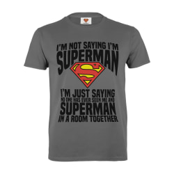 Superman Dam/Ladies I´m Just Saying Boyfriend T-Shirt S Char Charcoal S