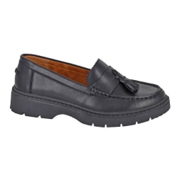 Cipriata Dam/Dam Omara Tassel Leather Loafers 4 UK Black Black 4 UK