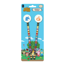 Animal Crossing Penna Med Suddgummi (Pack med 2) One Size Multico Multicoloured One Size