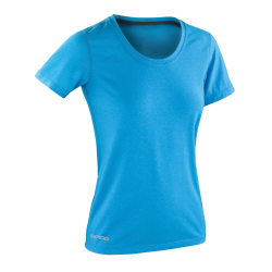 Spiro Dam/Dam Shiny Marl Fitness T-shirt 2XL Ocean Blue / Ocean Blue / Phantom Grey 2XL