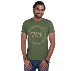Sagan om ringen Unisex Vuxen Middle Earth T-shirt M Grön Green M
