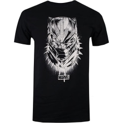 Black Panther Mask T-shirt för män M Svart Black M