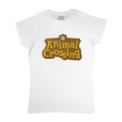 Animal Crossing T-shirt med logotyp 3D för kvinnor/damer XL Vit White XL