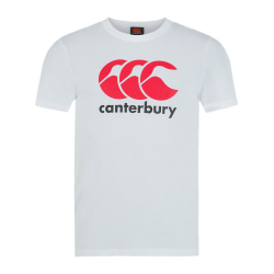 Canterbury Logo Rugby T-shirt för barn/barn 14 år Vit White 14 Years