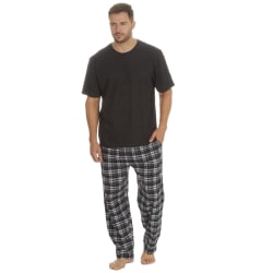 Embargo Herr Pläd Kortärmad Pyjamas Set S Charcoal Charcoal S