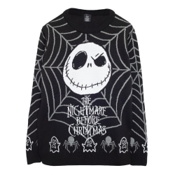 Nightmare Before Christmas Herr Jack Skellington Web Knitted Ju Black/White 3XL