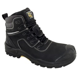 Grafters Herr Läder Laced 6in Safety Boot 8 UK Black Black 8 UK