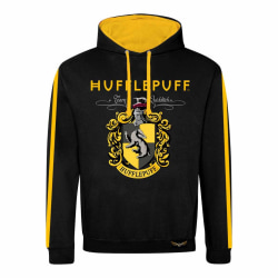 Harry Potter Unisex Vuxen Hufflepuff Hoodie XXL Svart/Gul Black/Yellow XXL
