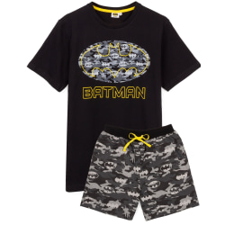 Batman Mens Logotyp Camo Short Pyjamas Set XL Svart/Grå Black/Grey XL