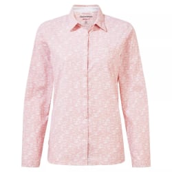 Craghoppers Callo långärmad skjorta dam/dam 10 UK Pink C Pink Clay 10 UK