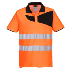 Portwest Herr PW2 bomull Hi-Vis Safety Polo Shirt 4XL Orange/Bl Orange/Black 4XL