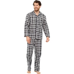 Tom Franks Herr Traditionell Rutig Pyjamas L Grå Grey L