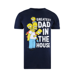 The Simpsons Mens Greatest Dad In The House T-shirt S Marinblå Navy S