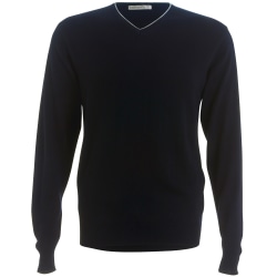 Kustom Kit Herr Kontrast Arundel Sweater XS Marin/ Silver Grå Navy/ Silver Grey XS