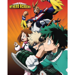 My Hero Academia Heroes To Action Affisch One Size Flerfärgad Multicoloured One Size