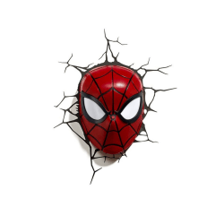 Spider-Man LED Vägglampa 24cm x 17,5cm x 10cm Röd/Svart Red/Black 24cm x 17.5cm x 10cm