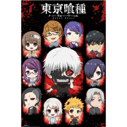 Tokyo Ghoul Chibi Characters Poster One Size Flerfärgad Multi-coloured One Size