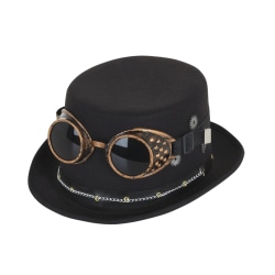 Bristol nyhet unisex vuxna Steampunk topp hatt och glasögon en Black/Bronze One Size