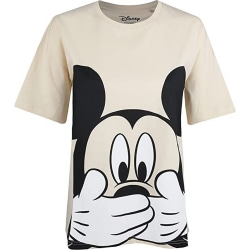 Disney T-shirt för damer/damer Don´t Speak Musse Pigg XL Sand/B Sand/Black XL