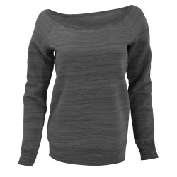 Bella Dam/Dam Triblend Slouchy Wideneck Sweatshirt L Soli Solid White Triblend L