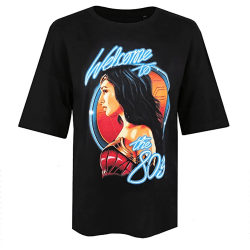 Wonder Woman Dam/Dam Välkommen till 80-talets oversized T-shirt Black S