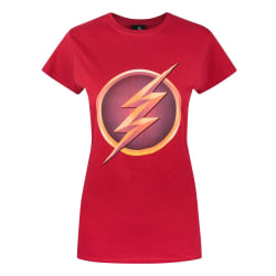 Flash TV Dam/Dam Logotyp T-shirt 2XL Röd Red 2XL
