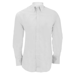 Kustom Kit Herr City Långärmad Business Shirt 18,5 tum Vit White 18.5inch
