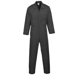 Portwest Herr Liverpool-blixtlås Workwear Overall (Pack med 2) Stor Black Large x Regular