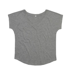 Mantis Dam/Dam Loose Fit V-ringad T-shirt M Heather Marl Heather Marl M