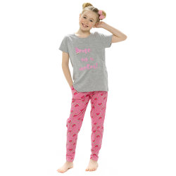 Foxbury Girls Melon Print Top And Leggings Pyjamas Set 11 - 12 Y Pink/Grey 11 - 12 Years
