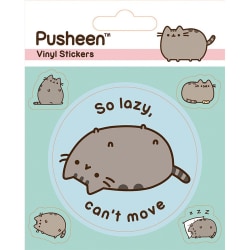 Pusheen Lazy Vinyl Stickers (Pack med 5) One Size Grå Grey One Size