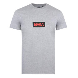 NASA Herr Box Logo T-shirt S Grå Grey S
