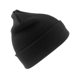 Resultat Äkta återvunnen unisex vuxen Woolly Ski Hat One Size Bl Black One Size