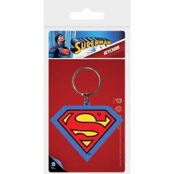Superman Shield gumminyckelring One Size Blå/Röd/Gul Blue/Red/Yellow One Size