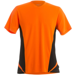 Gamegear Herr Cooltex V-ringad Kortärmad Team Top / Herr Spor Fluorescent Orange/Black 2XL