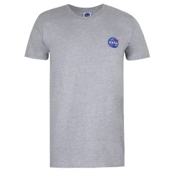 NASA Broderad T-shirt för män S Sports Grå Sports Grey S