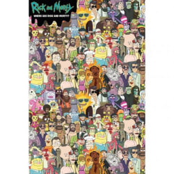 Rick And Morty Wheres Rick Affisch En one size Flerfärgad Multicoloured One Size