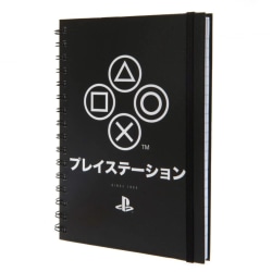 Playstation Onyx A5 Wirebound Notebook One Size Svart/Vit Black/White One Size