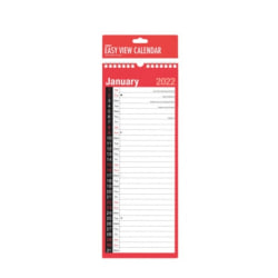 Tallon Commercial Superslim 2022 Väggkalender (paket med 12) En Red/White/Black One Size
