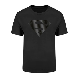 Superman Unisex Vuxen Logotyp T-shirt L Svart Black L