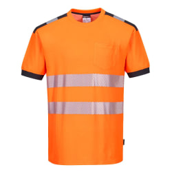 Portwest Herr Hi-Vis Safety T-Shirt L Orange/Grå Orange/Grey L