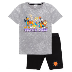 Space Jam T-shirt och shorts för dam/ set L Grå/svart Grey/Black L