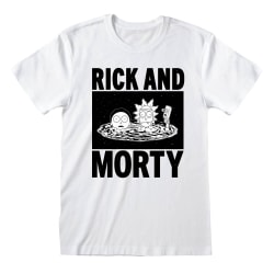 Rick And Morty Unisex Vuxen svartvit T-shirt XL Vit/Bl White/Black XL