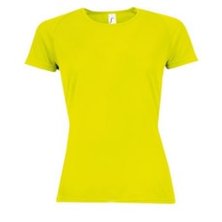 SOLS Sportig kortärmad T-shirt dam/dam XL Neongul Neon Yellow XL