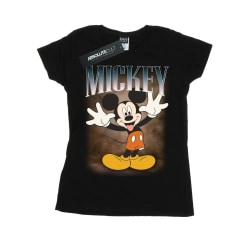 Disney T-shirt i bomull för damer/damer Musse Pigg Montage T-shirt Black XL