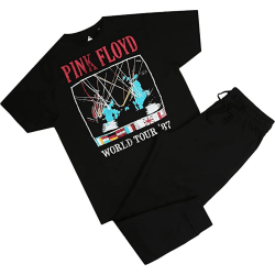 Pink Floyd Mens World Tour Long Pyjamas Set XL Svart Black XL