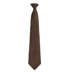 Premier Herrmode ”Colours” Work Clip On Tie One Size Brun Brown One Size
