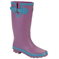 StormWells Dam/Dam Gummi Wide Leg Wellington Boots 8 UK Lilac/Turquoise 8 UK